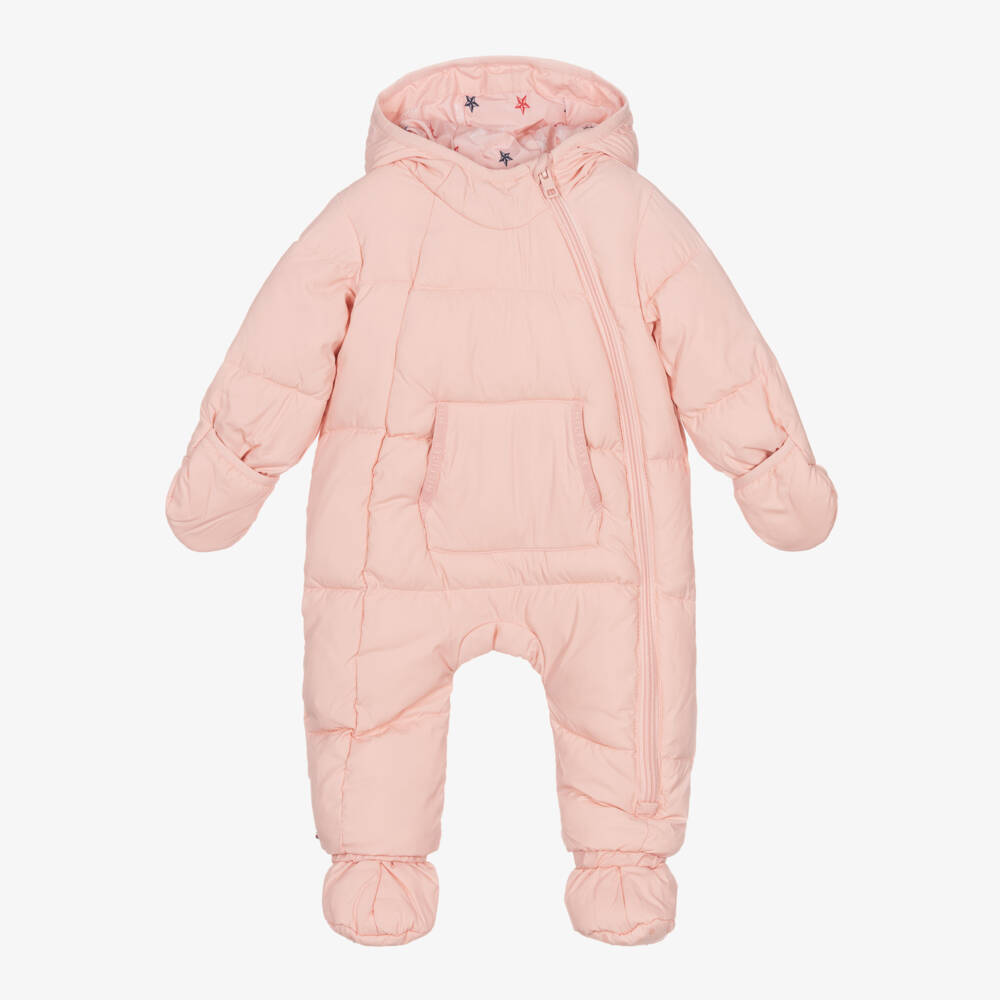 Tommy Hilfiger-Girls' Silky Pink Winter Snowsuit | Childrensalon Outlet
