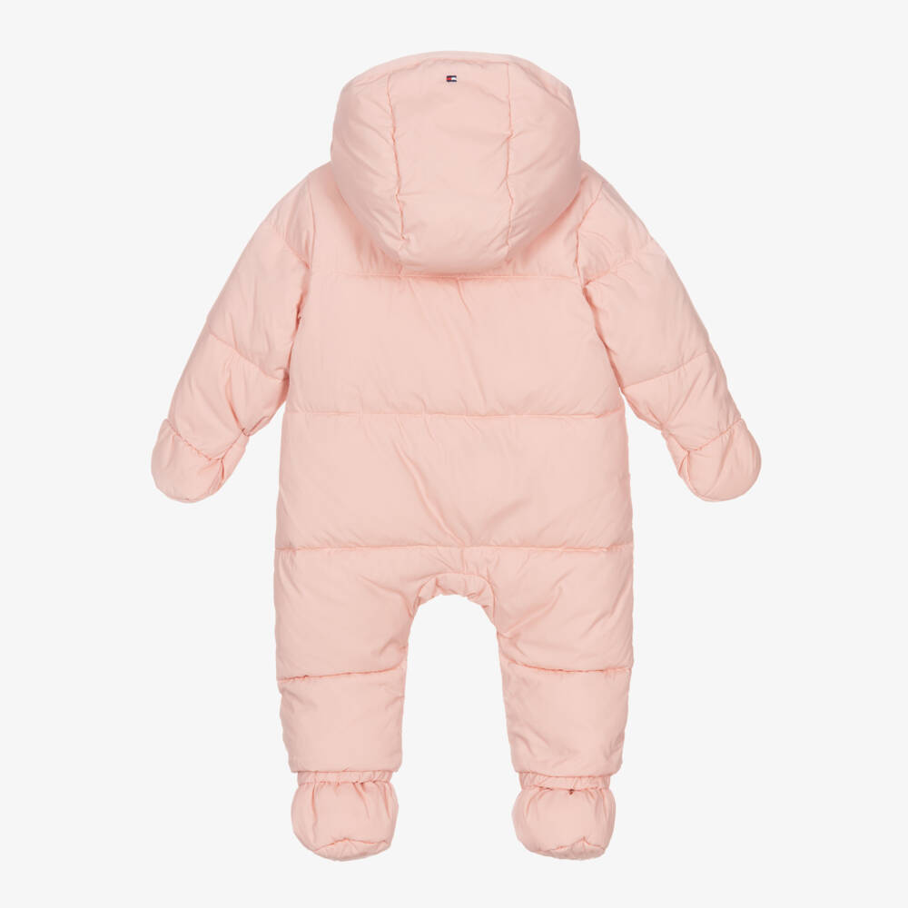 Tommy Hilfiger-Girls' Silky Pink Winter Snowsuit | Childrensalon Outlet