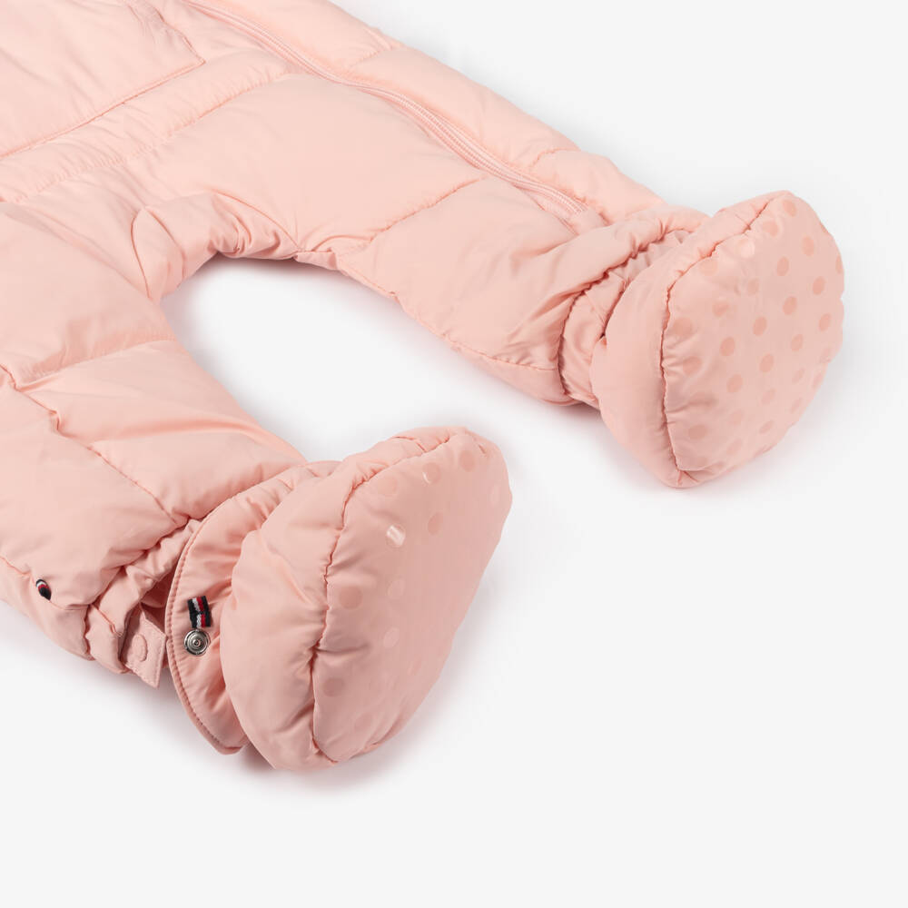 Tommy Hilfiger-Girls' Silky Pink Winter Snowsuit | Childrensalon Outlet