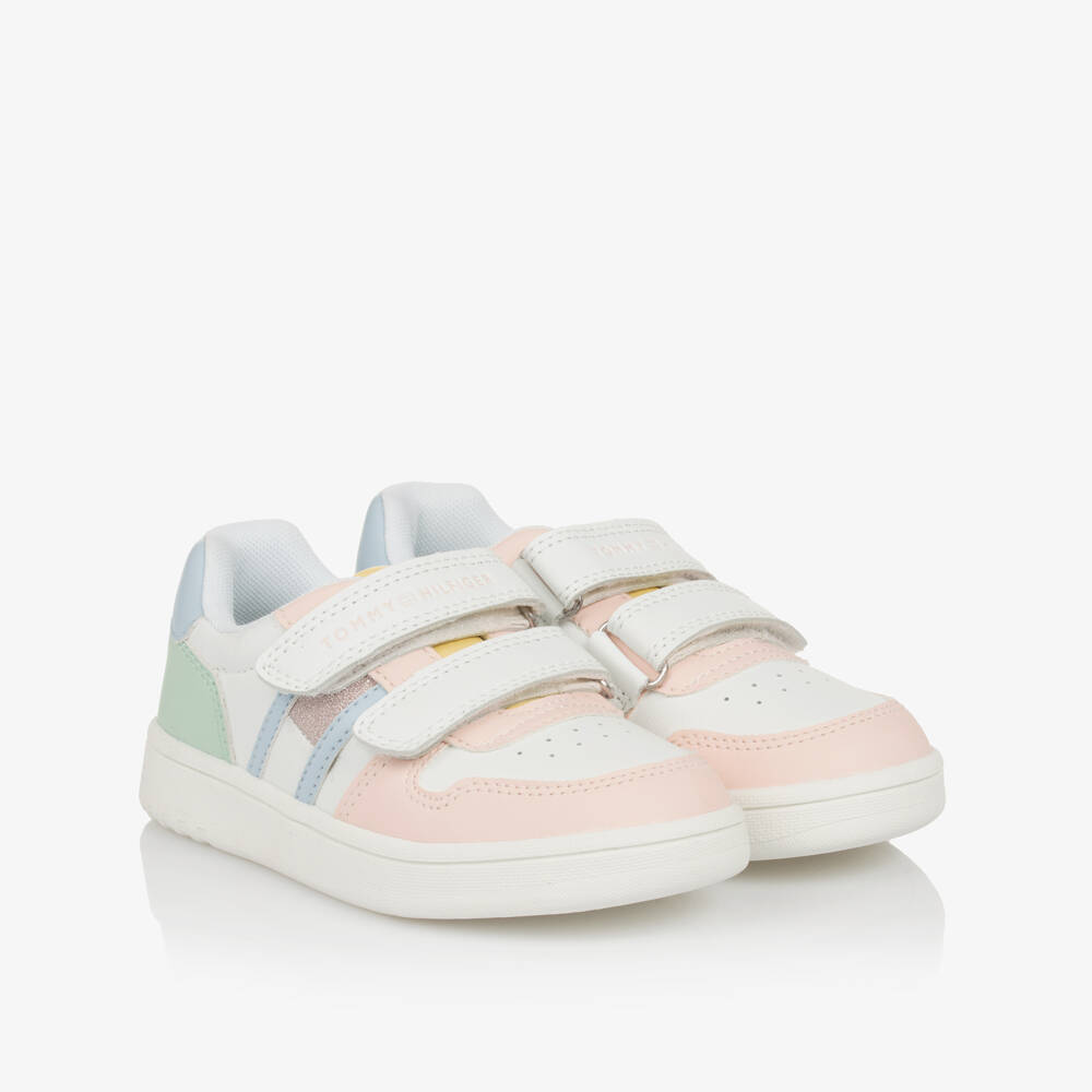 Tommy Hilfiger-حذاء رياضي بناتي من الجلد الصناعي الثلجي | Childrensalon Outlet