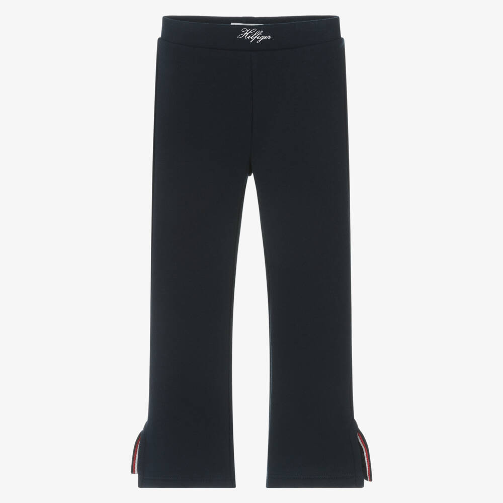 Tommy Hilfiger-Girls Soft Blue Flared Leggings | Childrensalon Outlet
