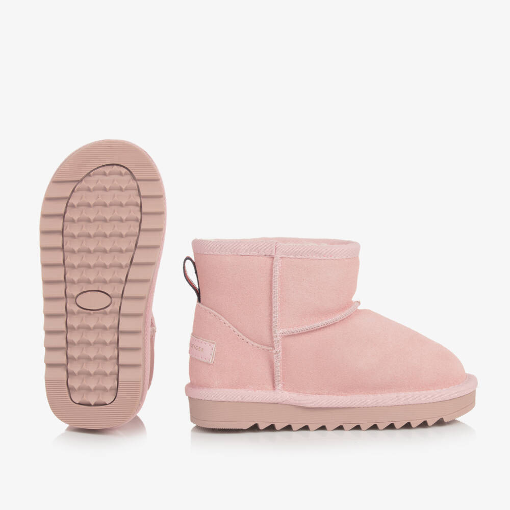 Tommy Hilfiger-Мягкие замшевые ботинки розового цвета для девочек | Childrensalon Outlet