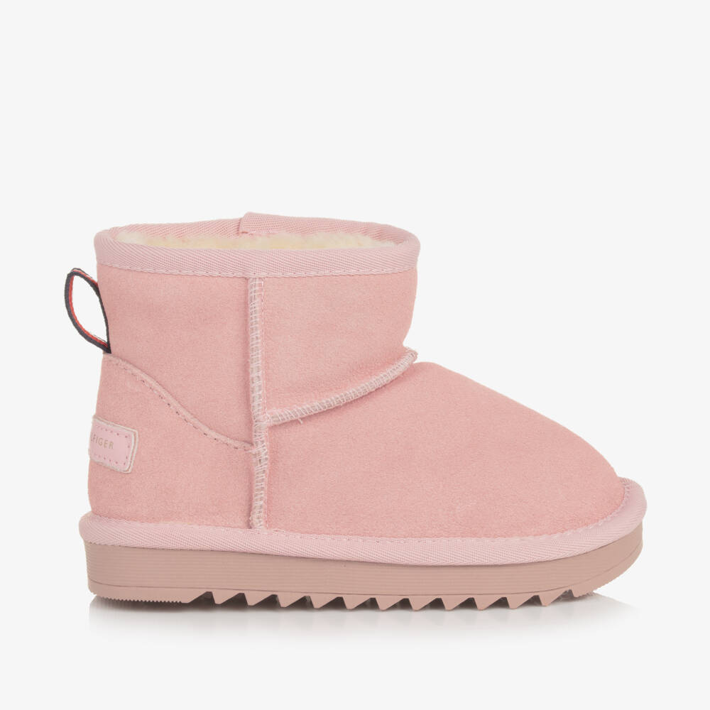 Tommy Hilfiger-Мягкие замшевые ботинки розового цвета для девочек | Childrensalon Outlet
