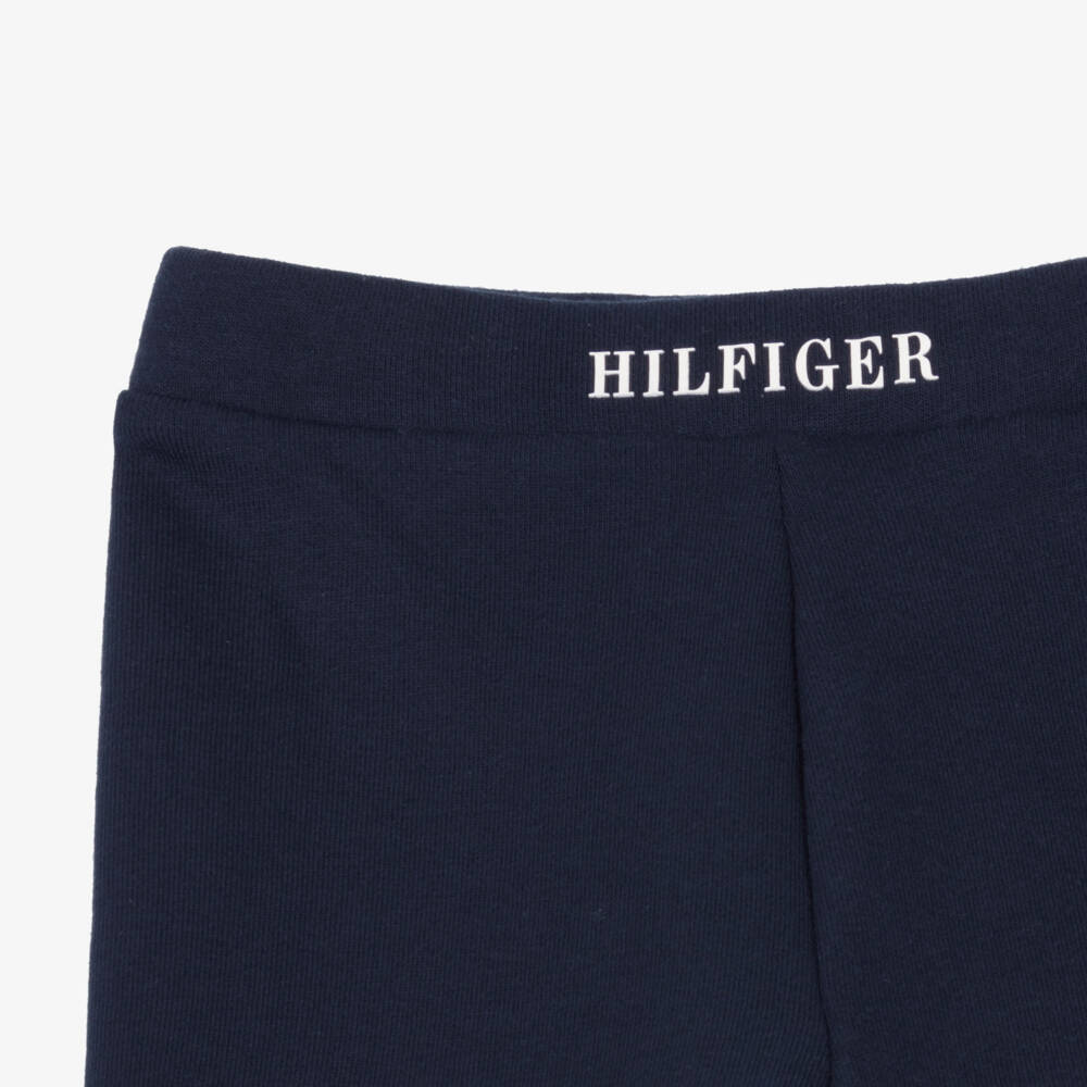 Tommy Hilfiger-شورت رياضي ناعم للبنات بلون كحلي | Childrensalon Outlet