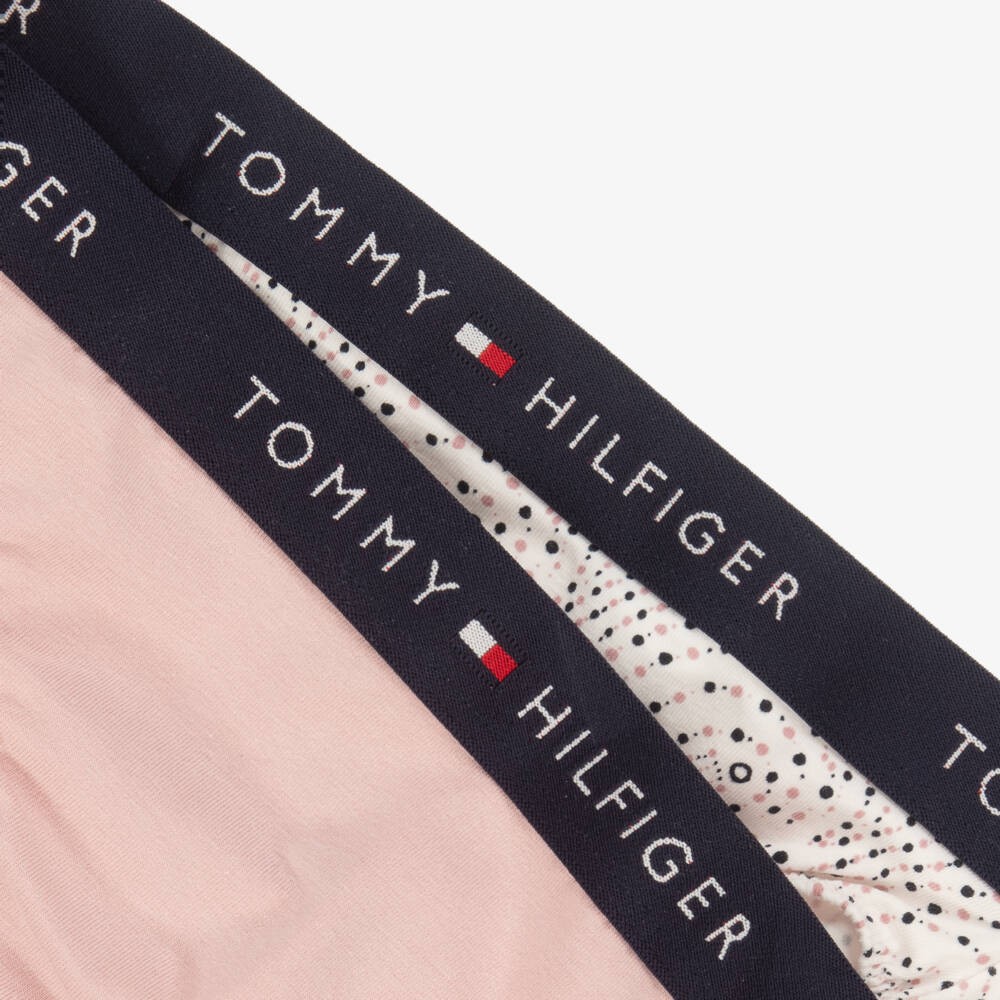 Tommy Hilfiger-Girls Soft Pink Cotton Briefs Duo | Childrensalon Outlet
