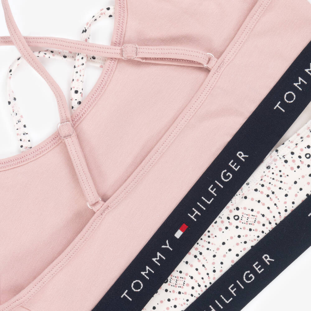 Tommy Hilfiger-Girls Soft Pink Jersey Bras Duo | Childrensalon Outlet