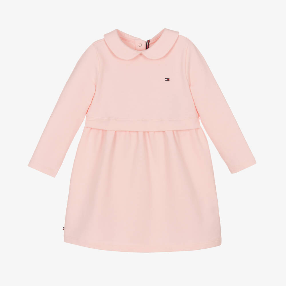 Tommy Hilfiger-Girls' Soft Pink Jersey Frock | Childrensalon Outlet