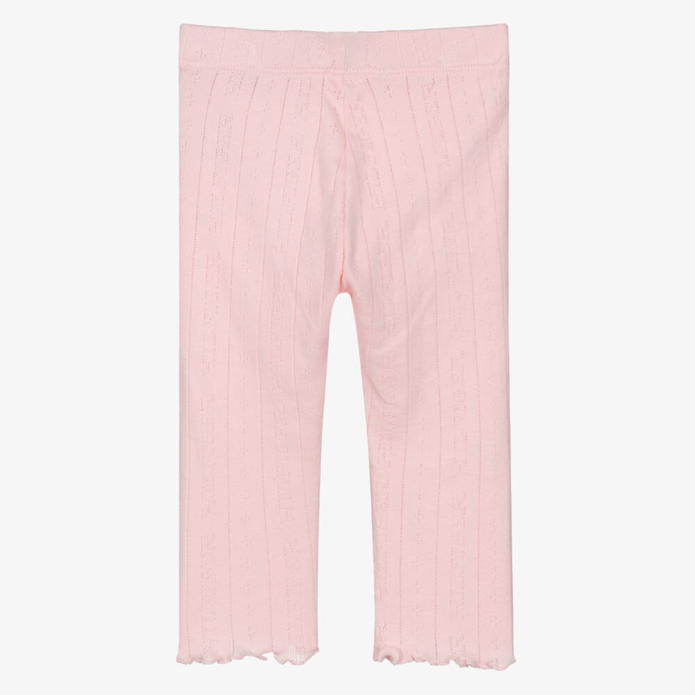 Tommy Hilfiger-Girls' Soft Pink Pointelle Leggings | Childrensalon Outlet