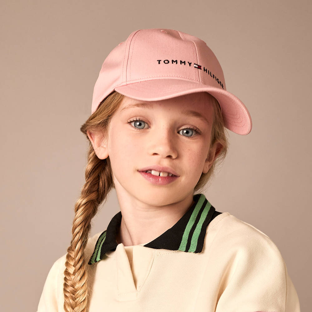 Tommy Hilfiger-Girls Soft Pink Twill Cap | Childrensalon Outlet