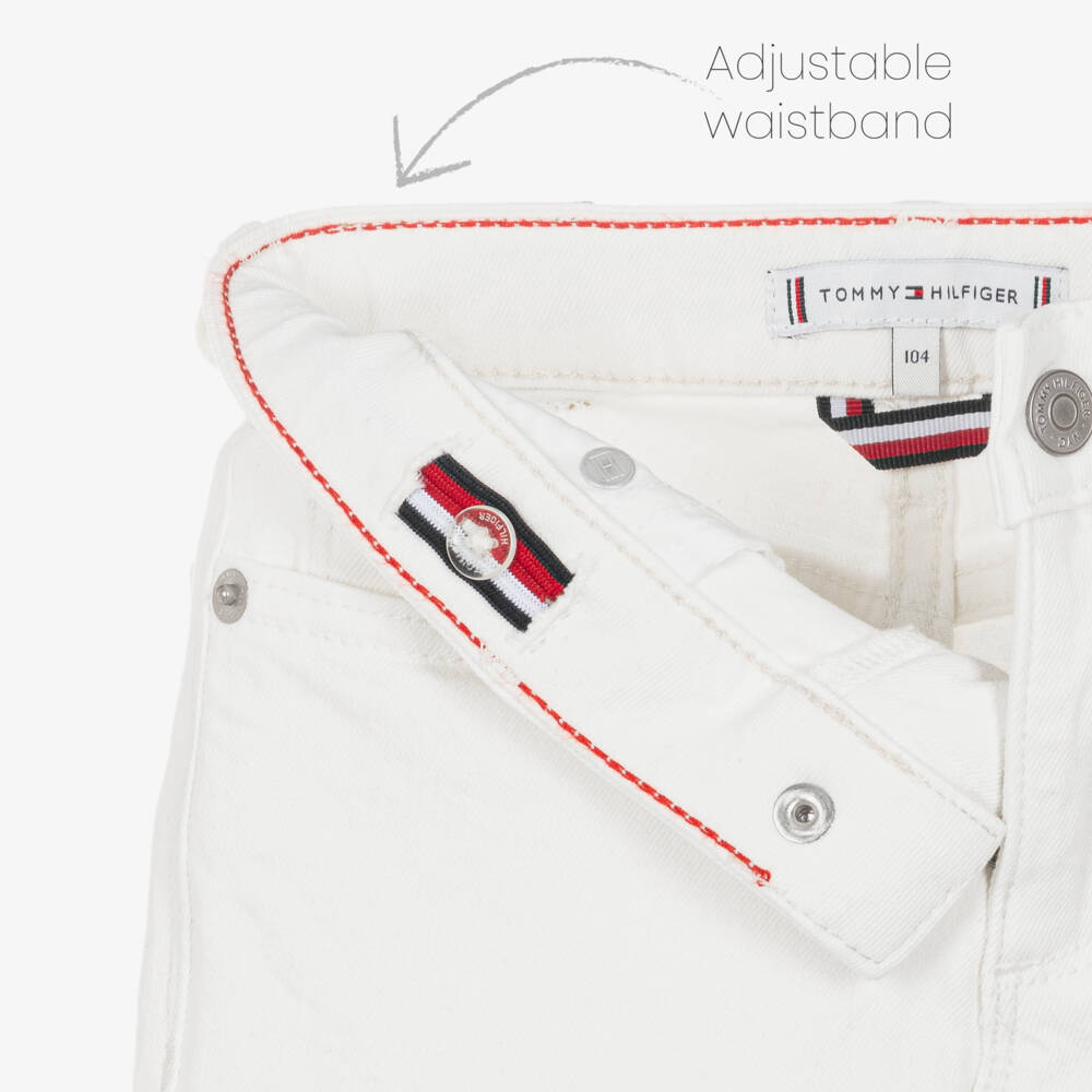 Tommy Hilfiger-Girls Soft White Flare Trousers | Childrensalon Outlet