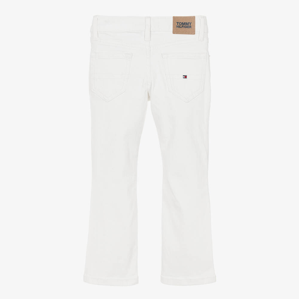 Tommy Hilfiger-Girls Soft White Flare Trousers | Childrensalon Outlet