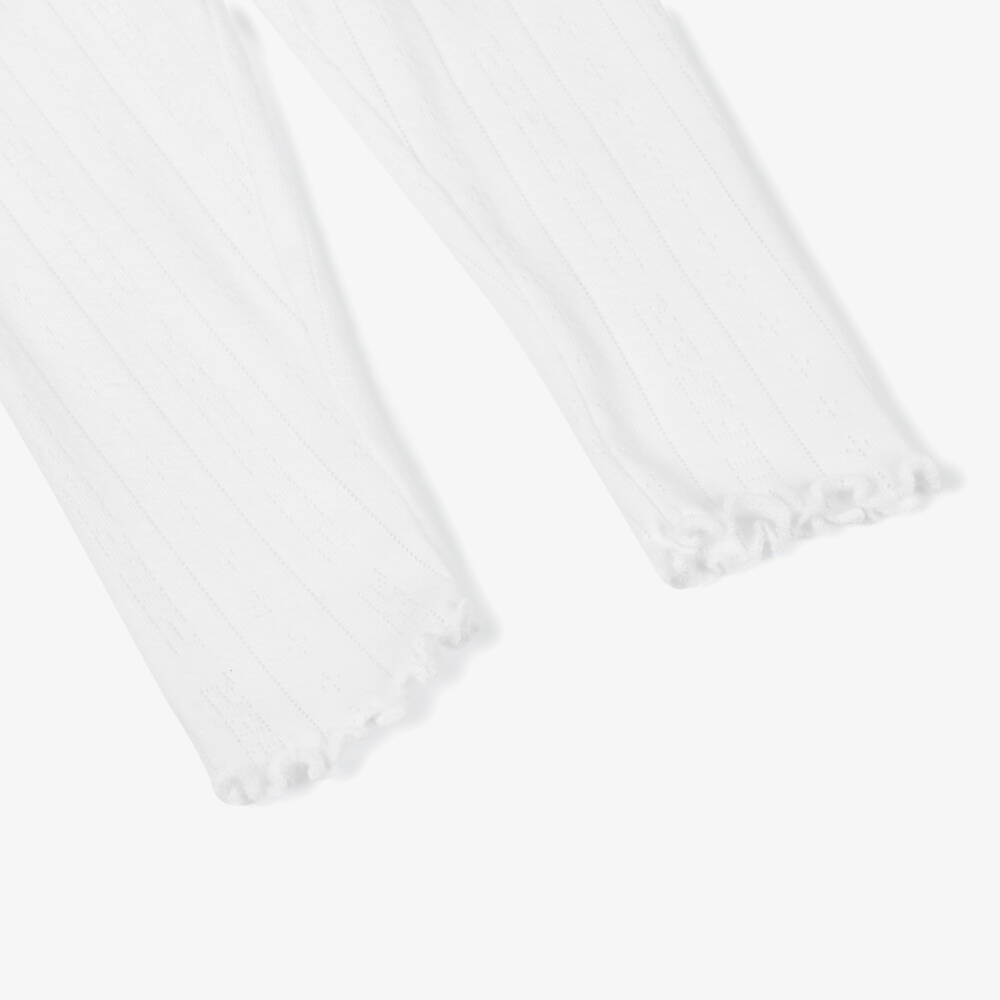 Tommy Hilfiger-Girls' Soft White Pointelle Leggings | Childrensalon Outlet