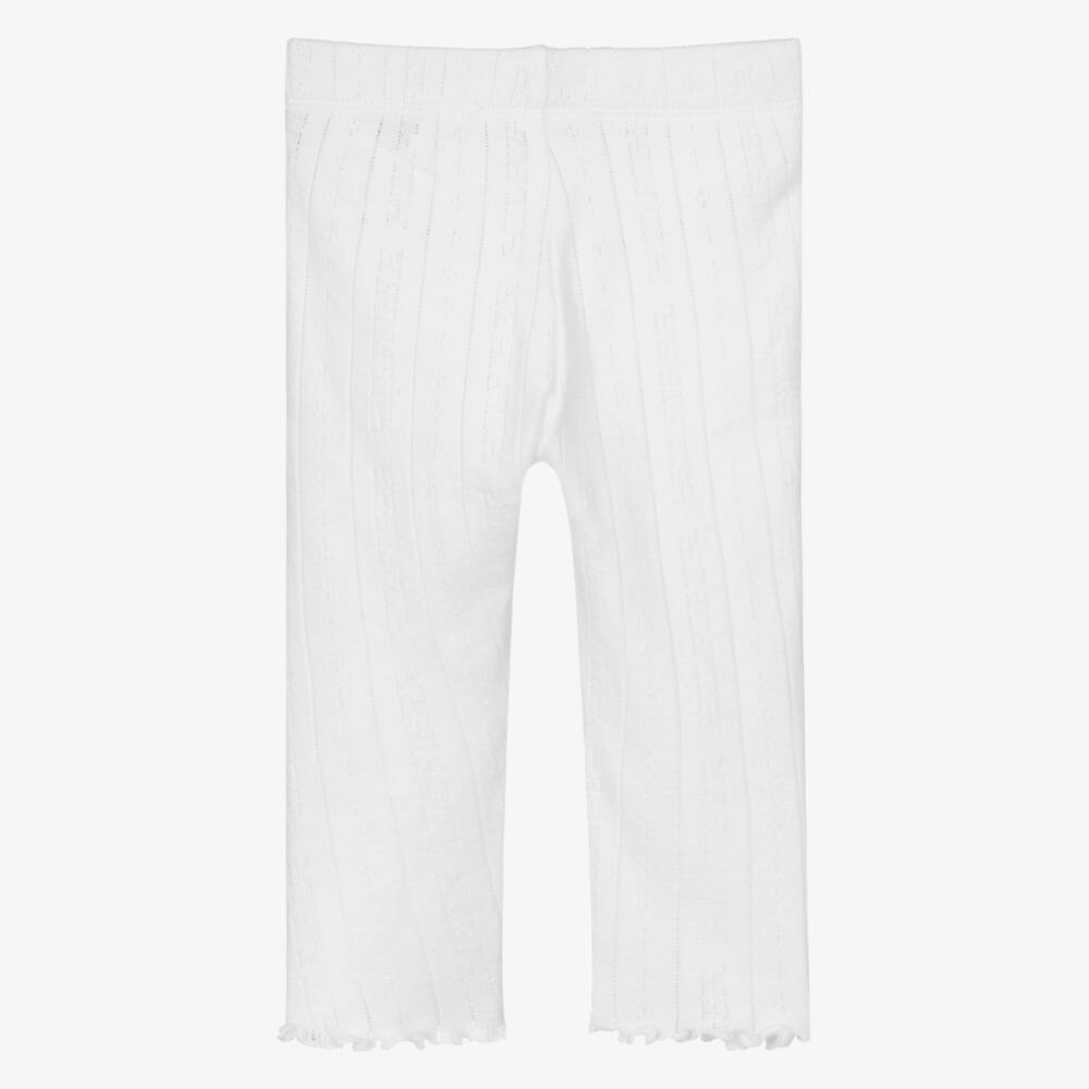 Tommy Hilfiger-Girls' Soft White Pointelle Leggings | Childrensalon Outlet