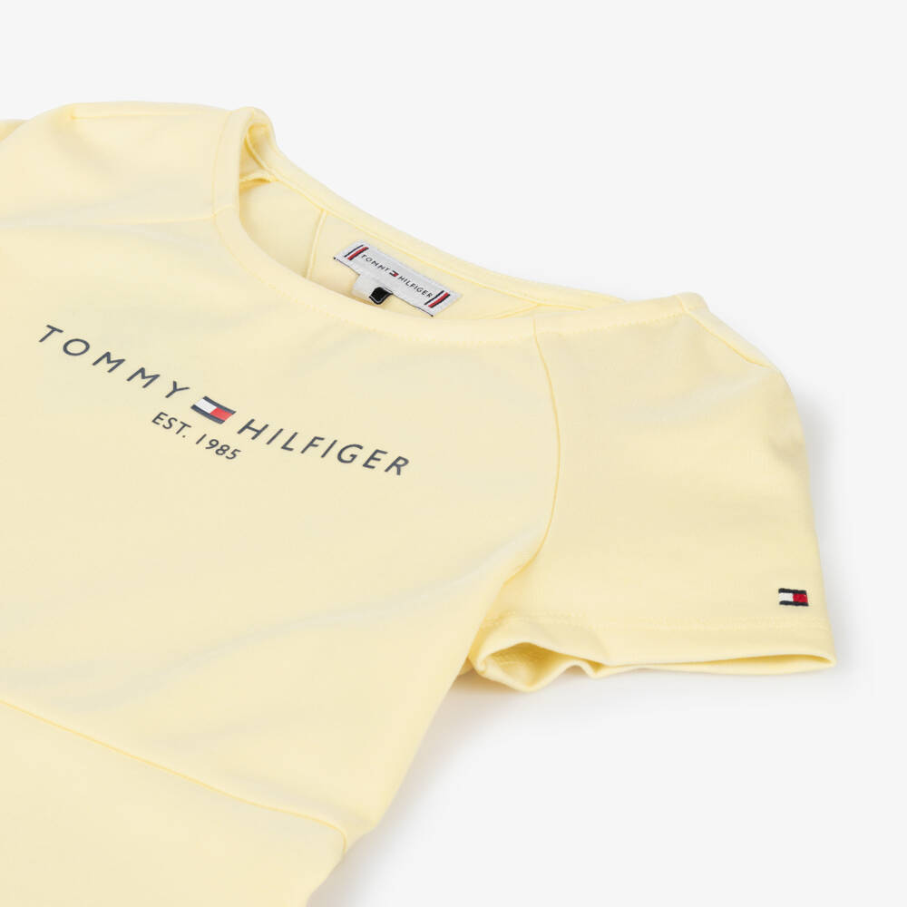 Tommy Hilfiger-Girls Soft Yellow Flare Dress | Childrensalon Outlet
