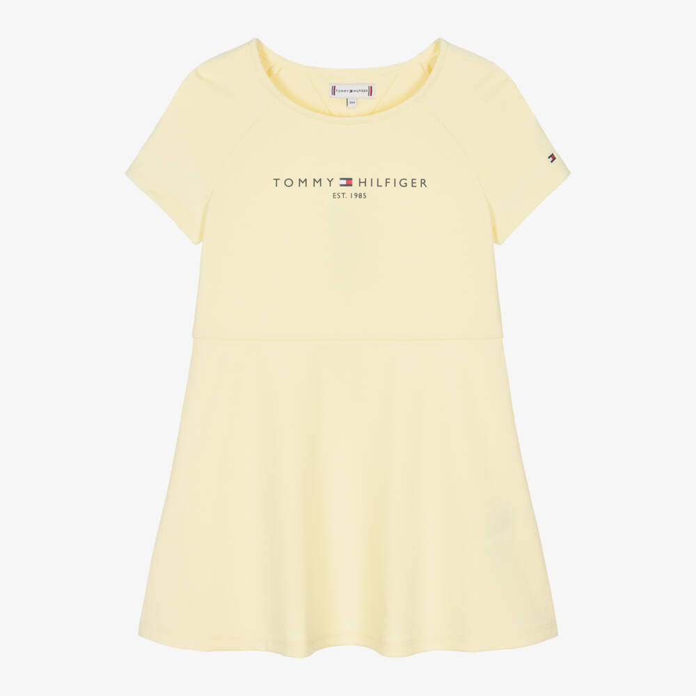 Tommy Hilfiger-Желтое трикотажное платье для девочек | Childrensalon Outlet