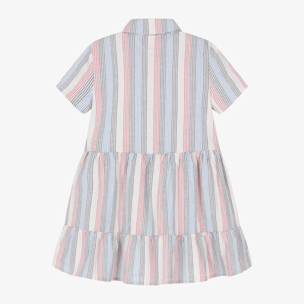 Tommy Hilfiger-Girls Striped Cotton Dress | Childrensalon Outlet