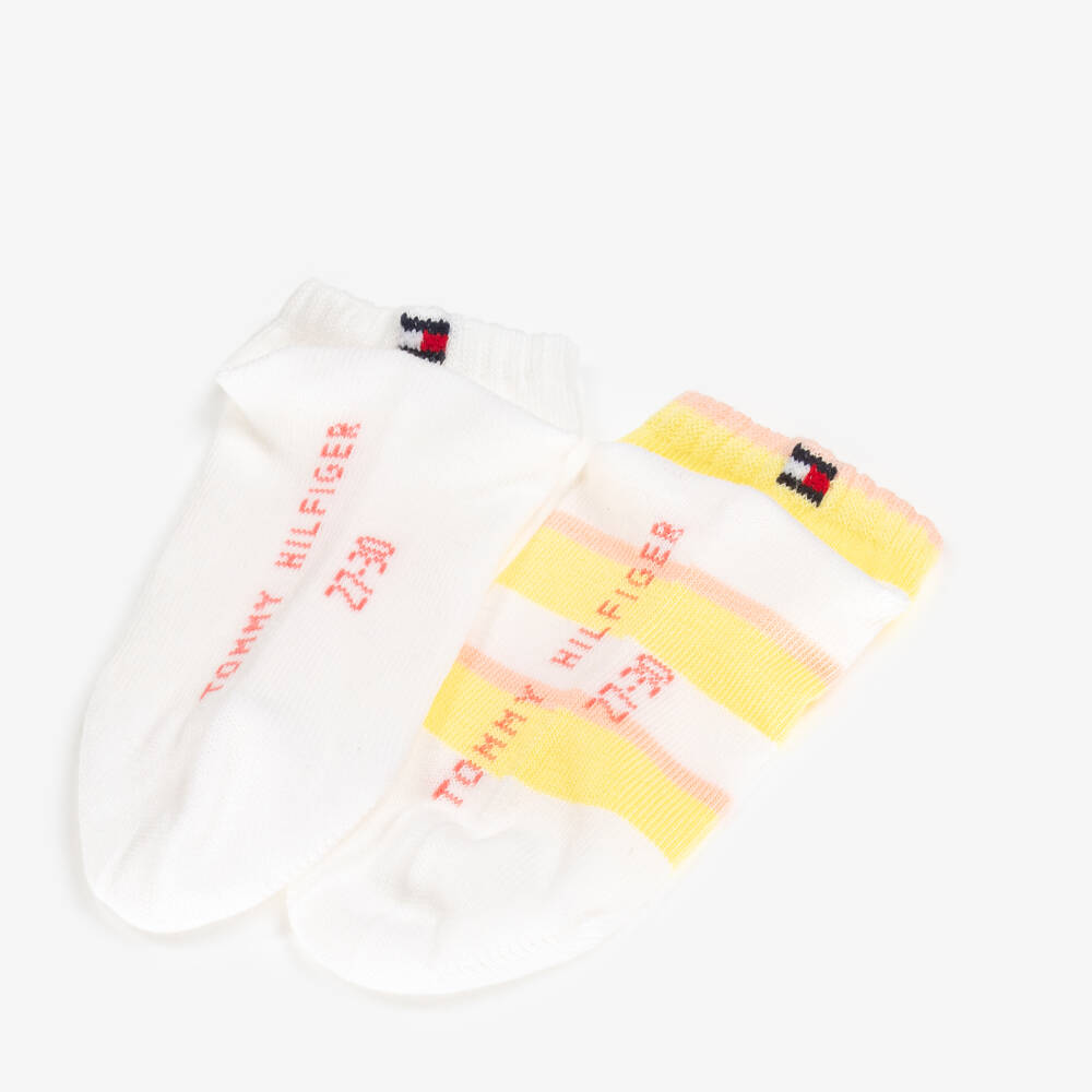 Tommy Hilfiger-Girls Striped Cotton Sock Duo | Childrensalon Outlet