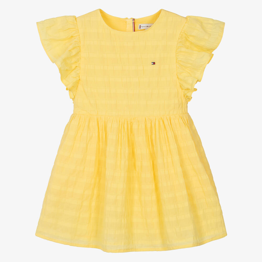 Tommy Hilfiger-فستان قطني منسوج للبنات | Childrensalon Outlet