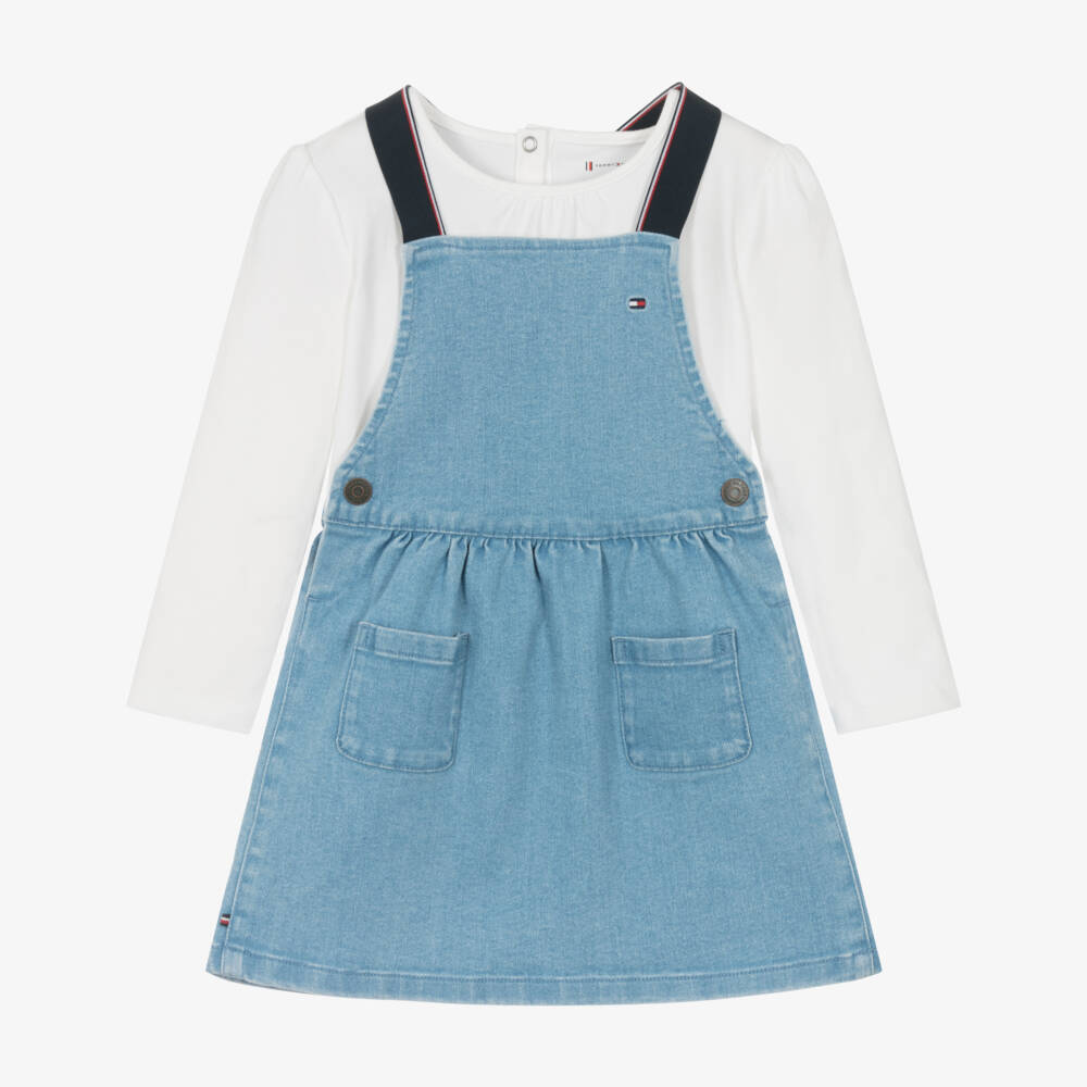 Tommy Hilfiger-طقم دنيم كلاسيكي للبنات | Childrensalon Outlet