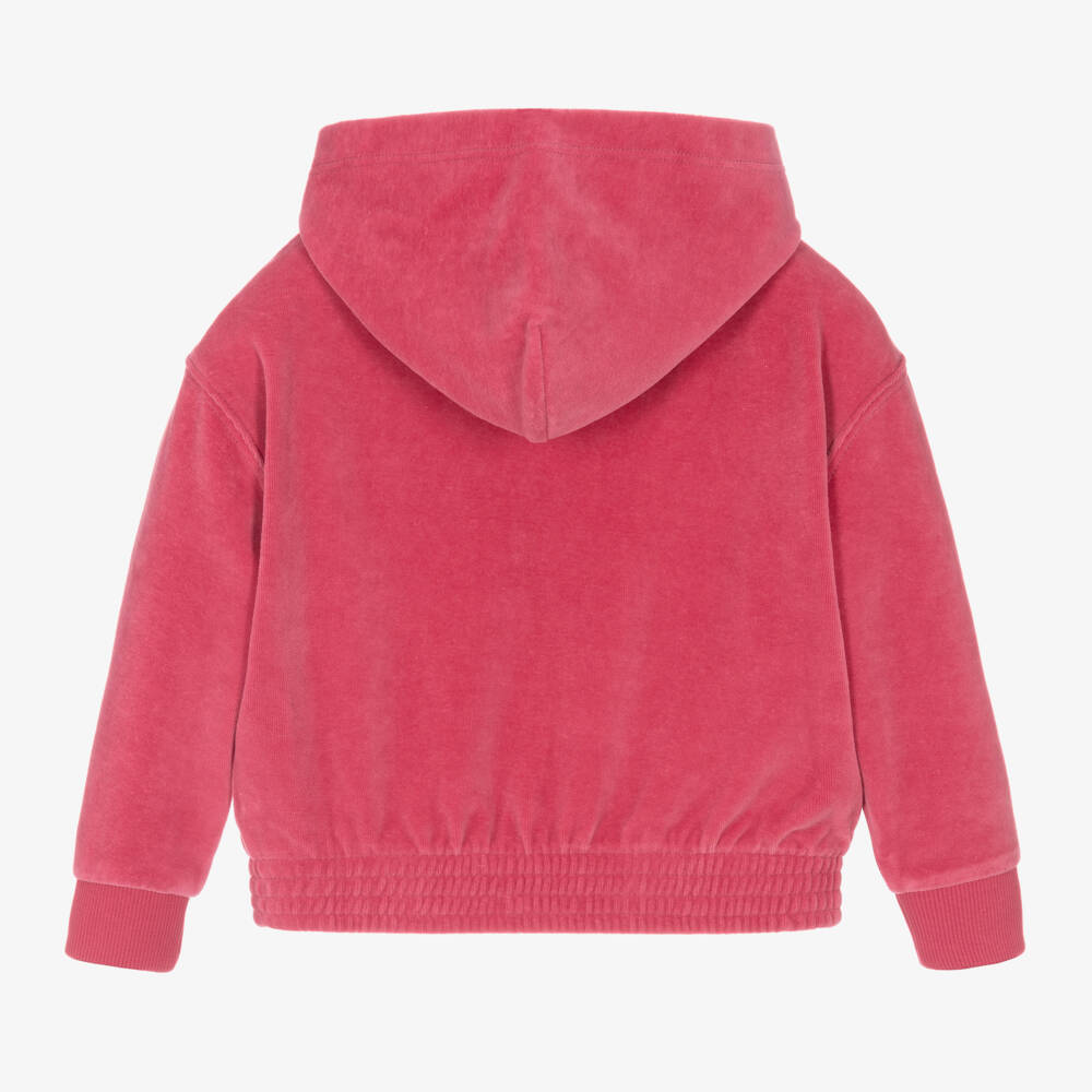 Tommy Hilfiger-Girls Velour Script Hoodie | Childrensalon Outlet