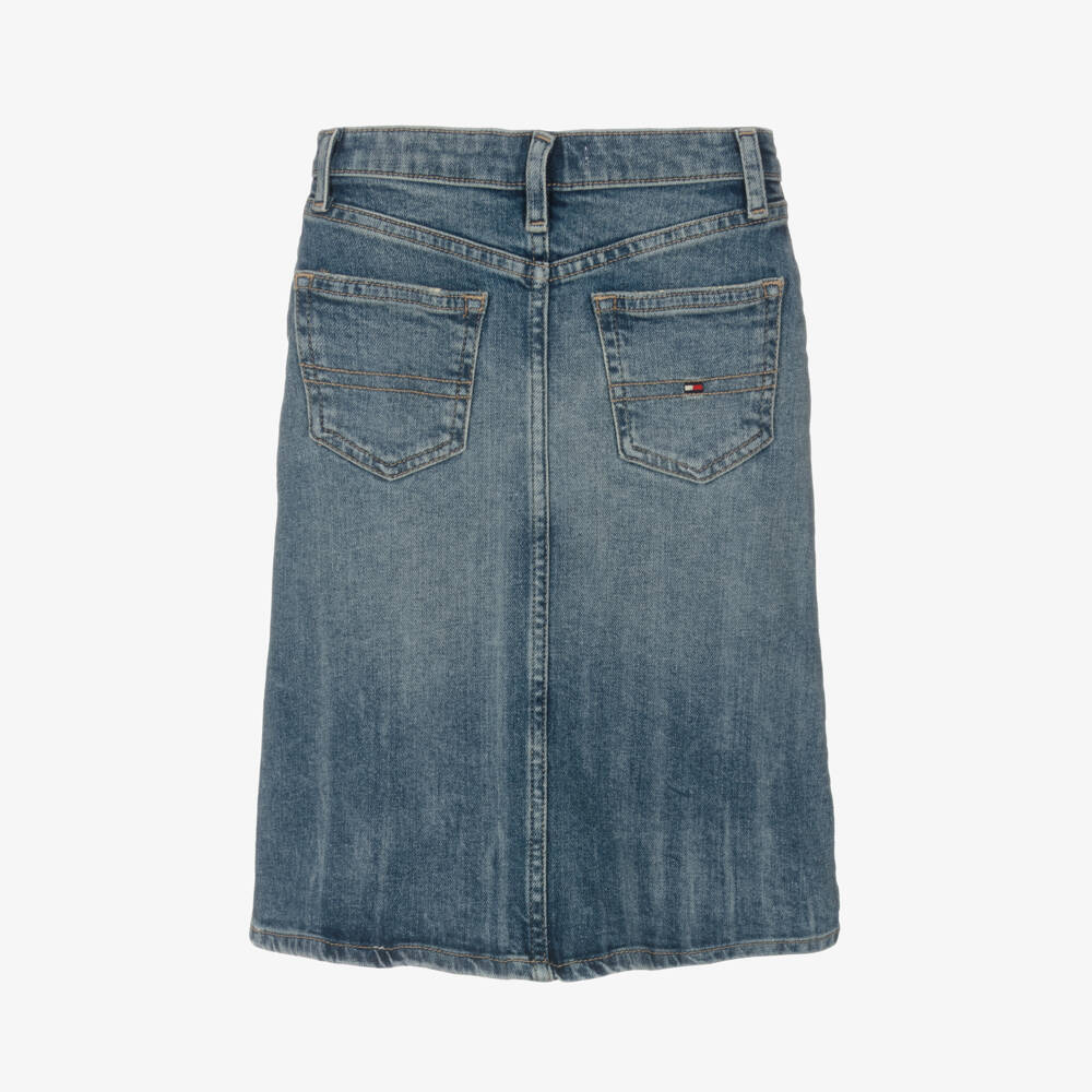 Tommy Hilfiger-Girls Washed Indigo Denim Skirt | Childrensalon Outlet
