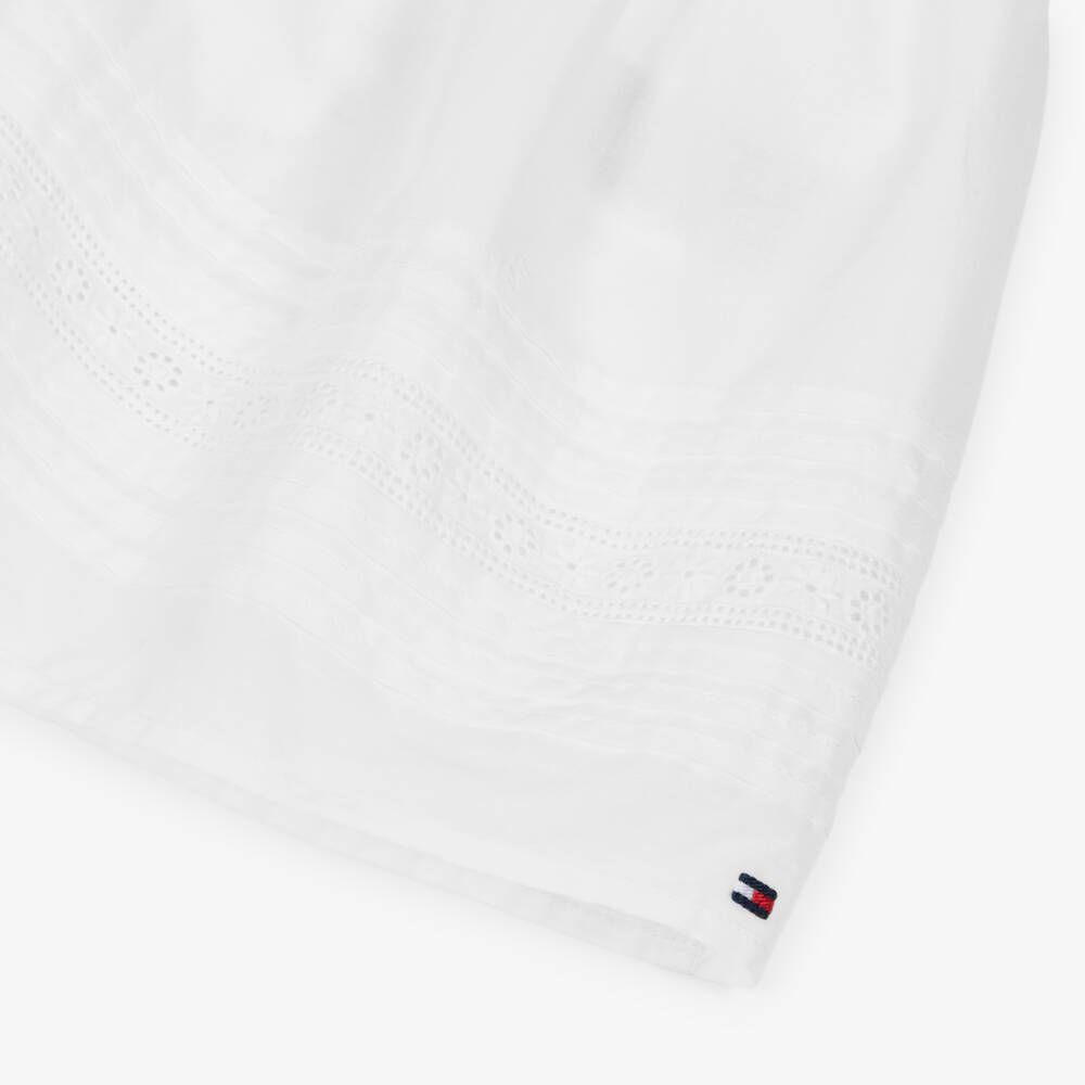 Tommy Hilfiger-Юбка белая с кружевной отделкой для девочек | Childrensalon Outlet