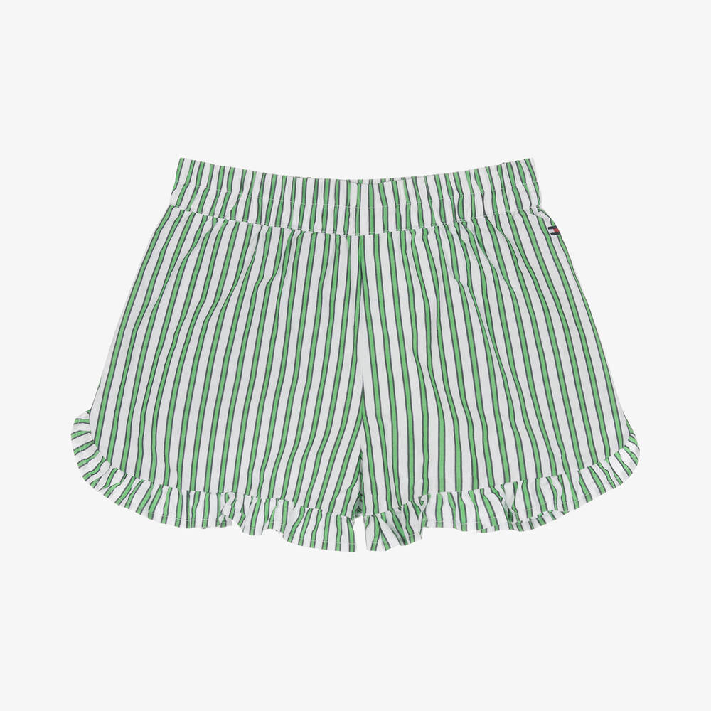 Tommy Hilfiger-Шорты в бело-зеленую полоску | Childrensalon Outlet