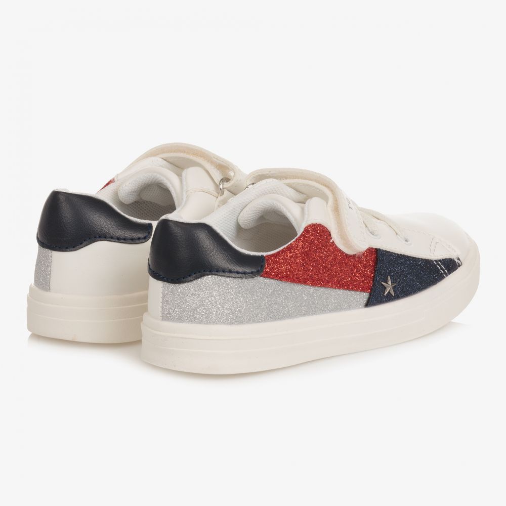 Tommy Hilfiger-Girls White Logo Trainers | Childrensalon Outlet