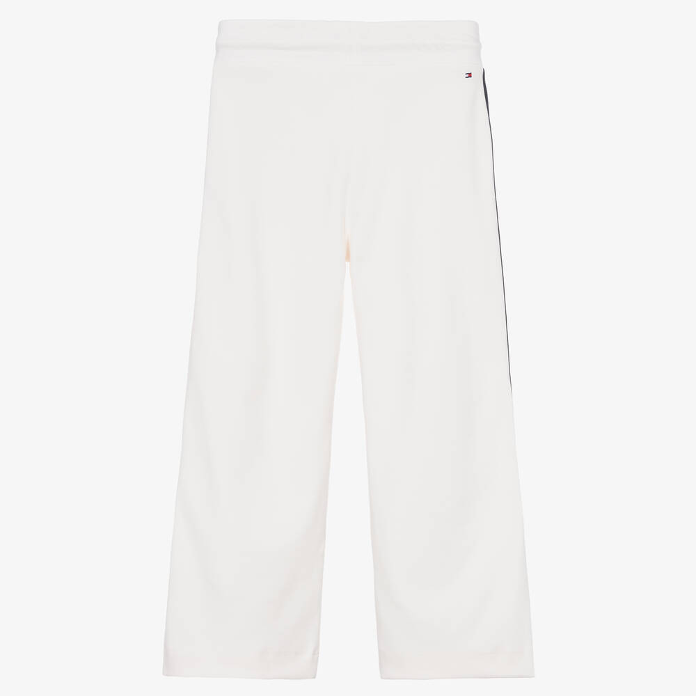 Tommy Hilfiger-Girls White Milano Jersey Joggers | Childrensalon Outlet