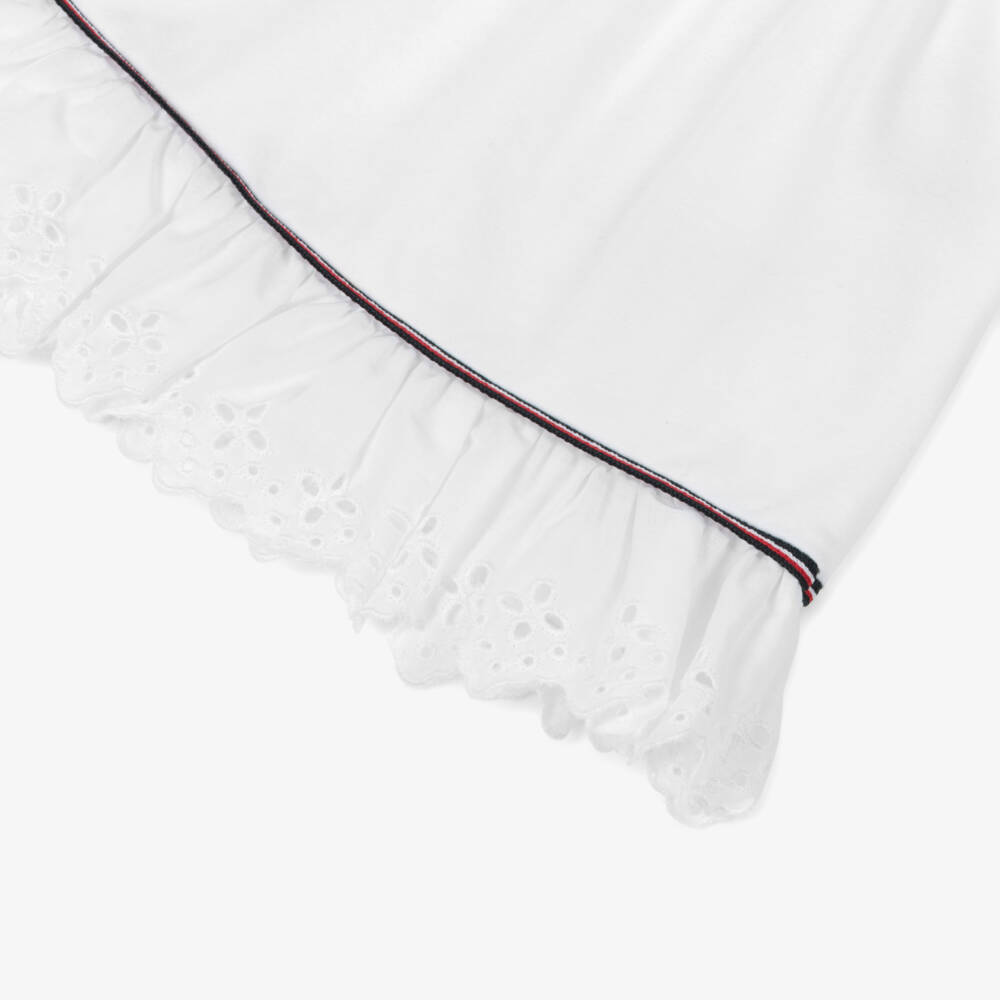Tommy Hilfiger-Girls White Organic Cotton Dress | Childrensalon Outlet