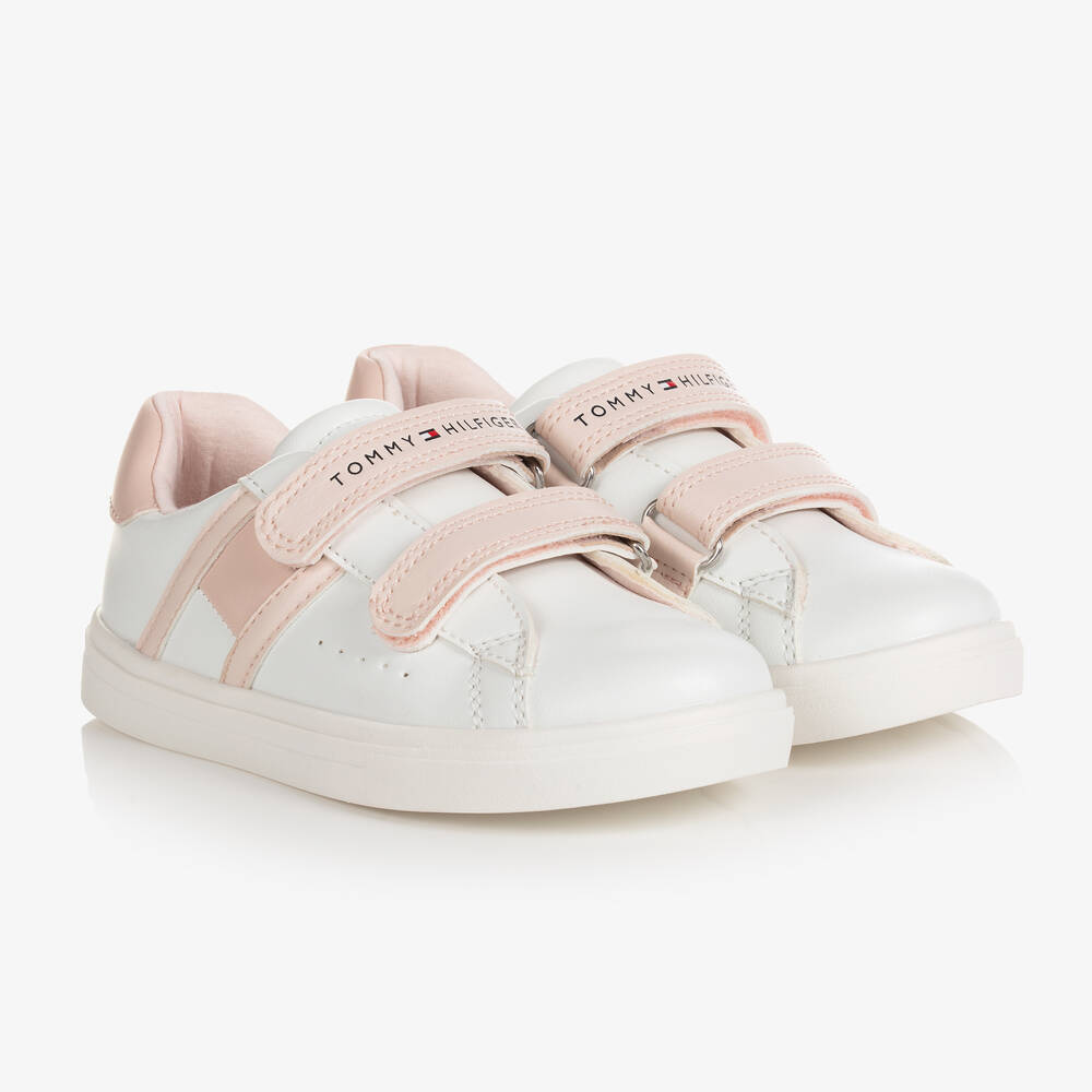 Tommy Hilfiger - Бело-розовые кроссовки для девочек | Childrensalon