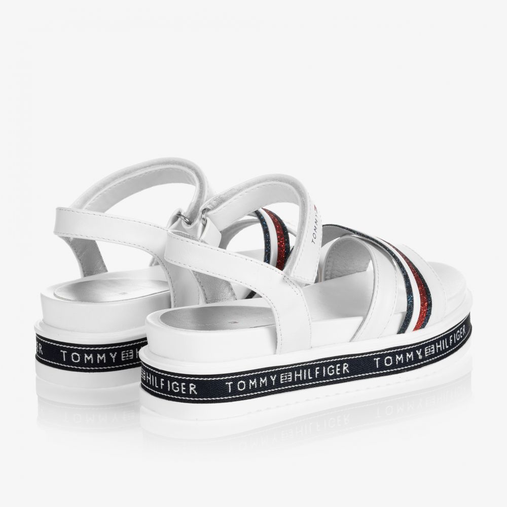 Tommy hilfiger silver sandals on sale