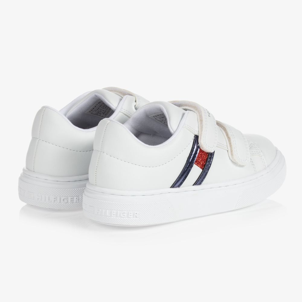 Tommy Hilfiger-ترينرز جلد صناعي لون أبيض للبنات | Childrensalon Outlet
