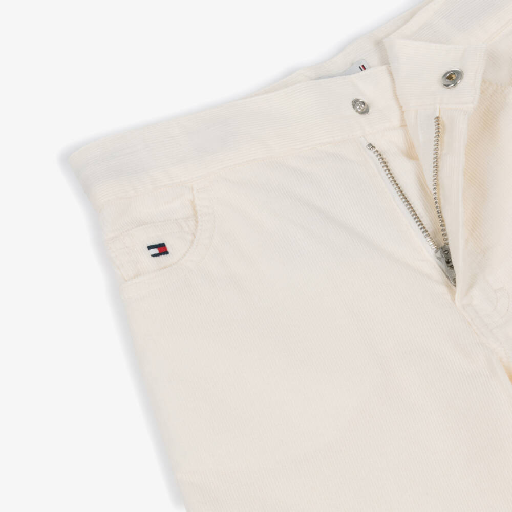 Tommy Hilfiger-Girls Wide-Leg Ivory Corduroys | Childrensalon Outlet