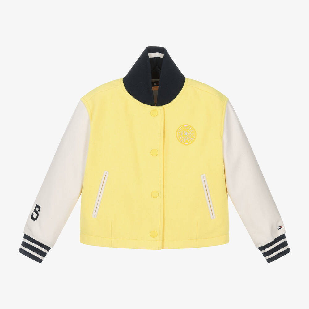 Tommy Hilfiger-Желтая спортивная куртка с вышивкой для девочек | Childrensalon Outlet
