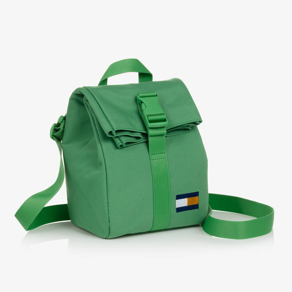 Tommy Hilfiger-Green Canvas Flag Lunch Bag (23cm) | Childrensalon Outlet