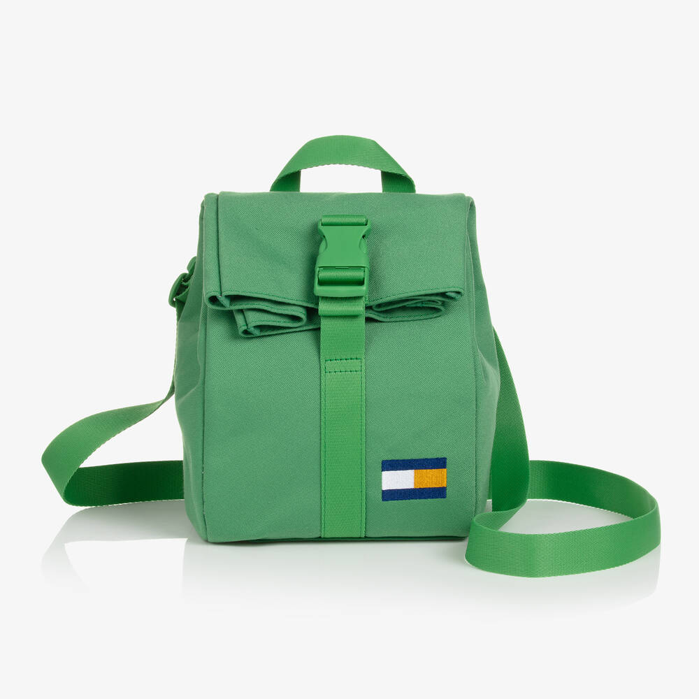 Tommy Hilfiger - Зеленая парусиновая сумка для ланча с флажком (23см) | Childrensalon