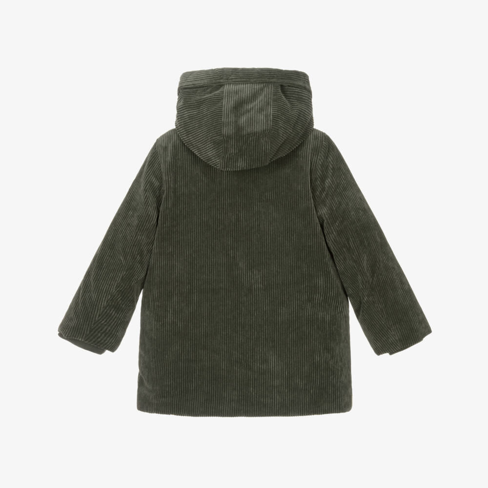 Tommy Hilfiger-Green Cord Parka | Childrensalon Outlet