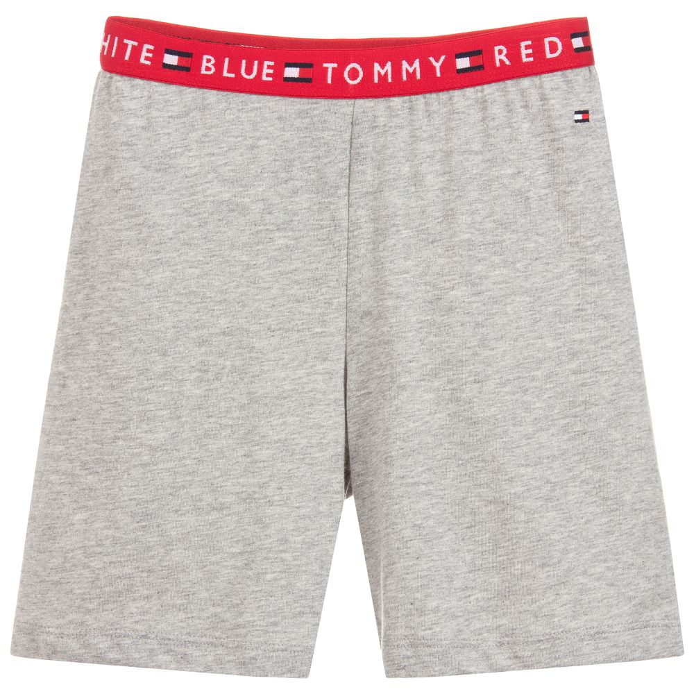 Tommy Hilfiger - Grey Cotton Jersey Shorts  | Childrensalon