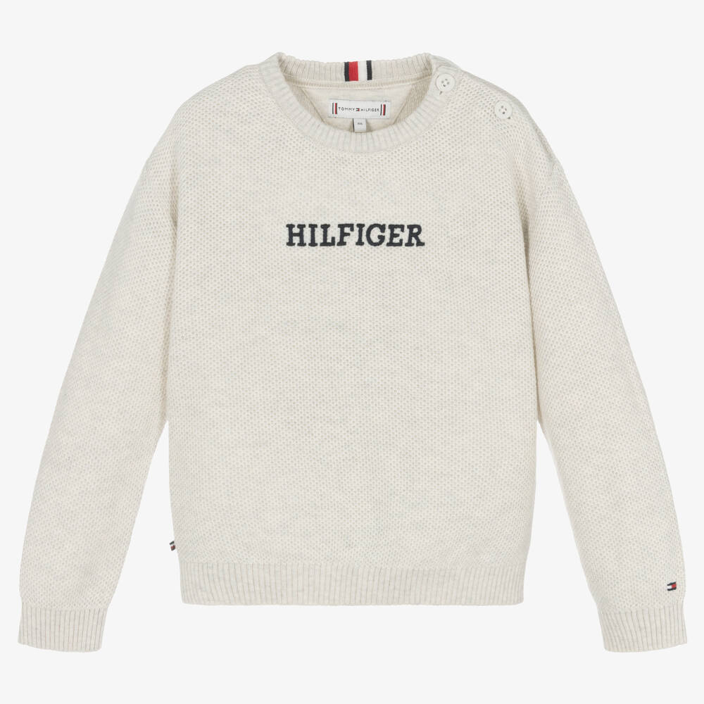 Tommy Hilfiger - Серый трикотажный свитер | Childrensalon