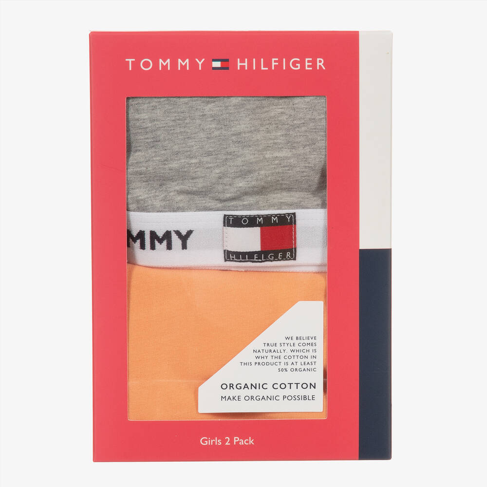 Tommy Hilfiger-Grey & Orange Bras (2 Pack) | Childrensalon Outlet