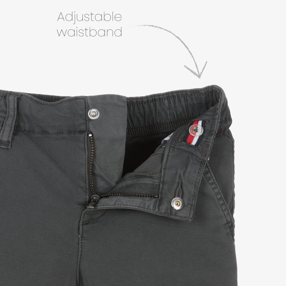 Tommy Hilfiger-Grey Straight Trouser | Childrensalon Outlet