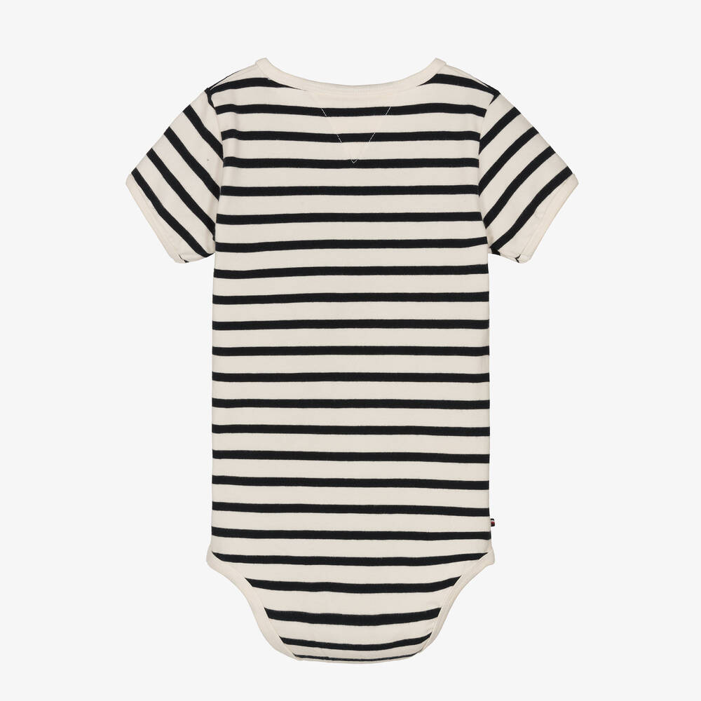 Tommy Hilfiger-Ivory & Blue Striped Bodyvest | Childrensalon Outlet