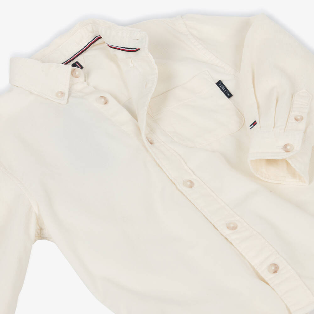 Tommy Hilfiger-Ivory Corduroy Shirt | Childrensalon Outlet