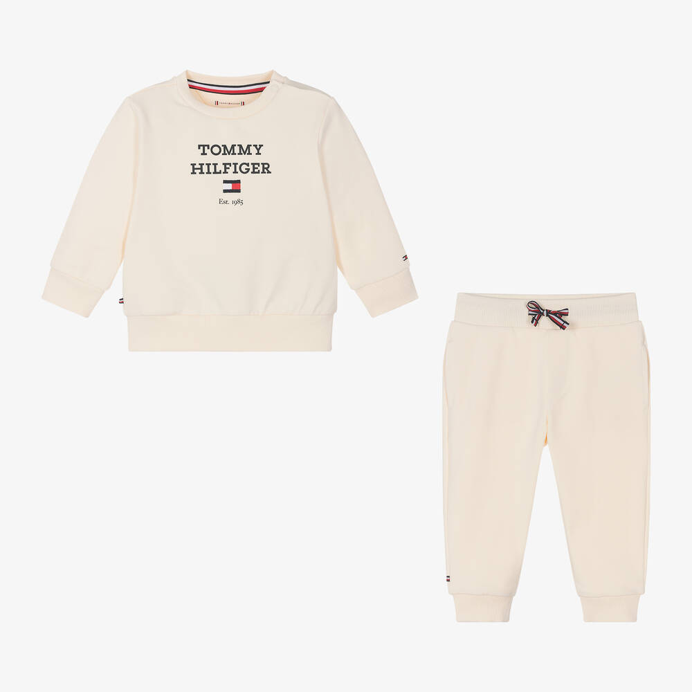Tommy Hilfiger Ivory Organic Cotton Baby Tracksuit
