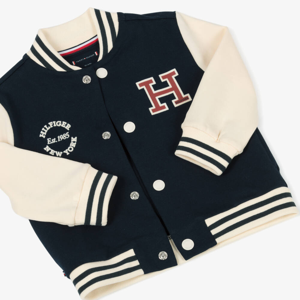 Tommy Hilfiger-Junior Boys Navy Cotton Jacket | Childrensalon Outlet