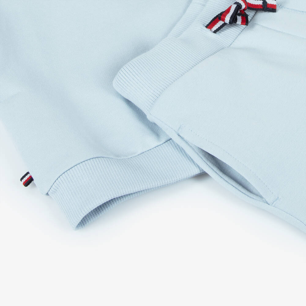 Tommy Hilfiger-Light Blue Cotton Baby Tracksuit | Childrensalon Outlet