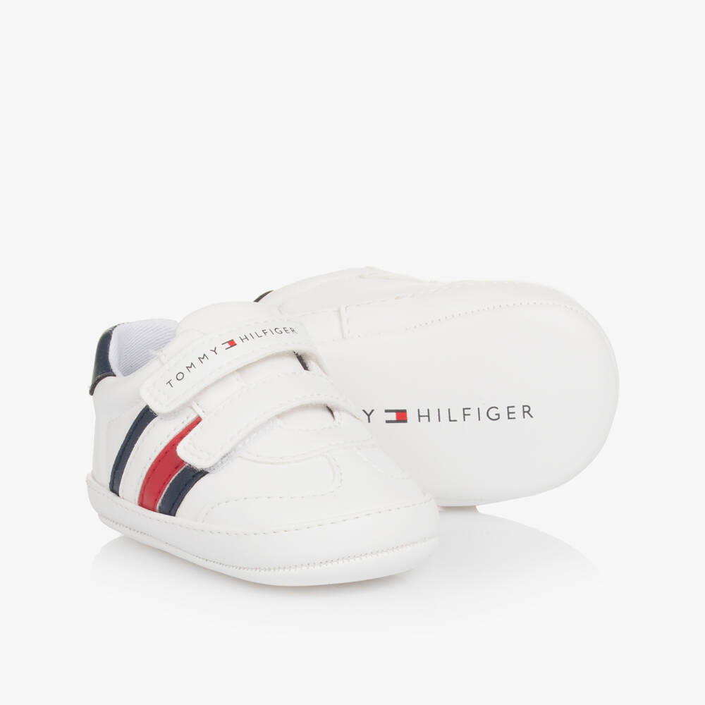 Tommy Hilfiger-Little Gents Ivory First-Step Shoes | Childrensalon Outlet