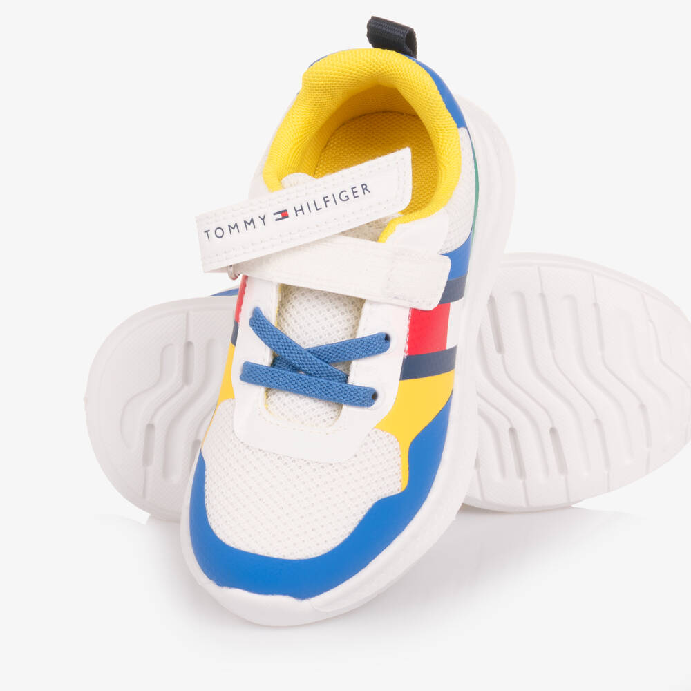 Tommy Hilfiger-Multicolour Mesh Velcro Trainers with Flag Logo | Childrensalon Outlet