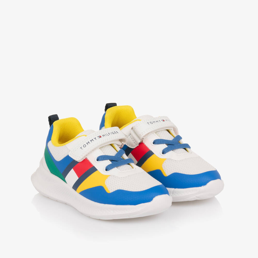Tommy Hilfiger-Multicolour Mesh Velcro Trainers with Flag Logo | Childrensalon Outlet